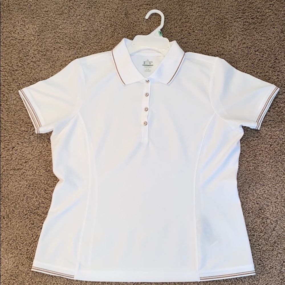 EP Pro Tour Tech white golf shirt